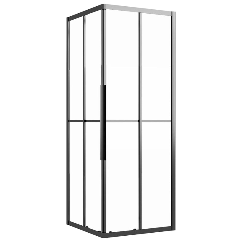 Duschkabine Matt ESG 70x70x180 cm Schwarz
