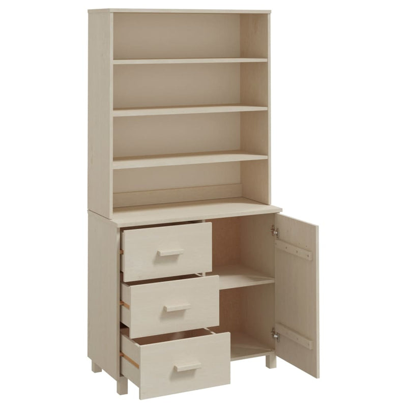 Highboard Massivholz Kiefer Honigbraun