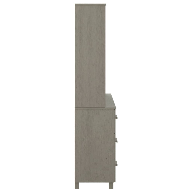 Highboard Massivholz Kiefer Hellgrau