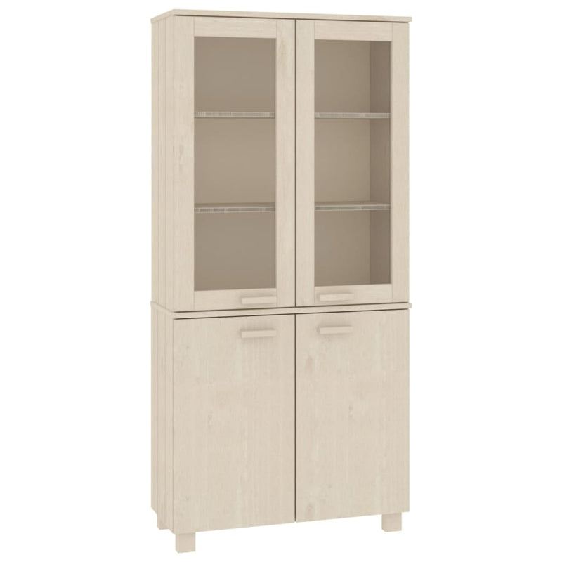 Highboard Massivholz Kiefer Honigbraun