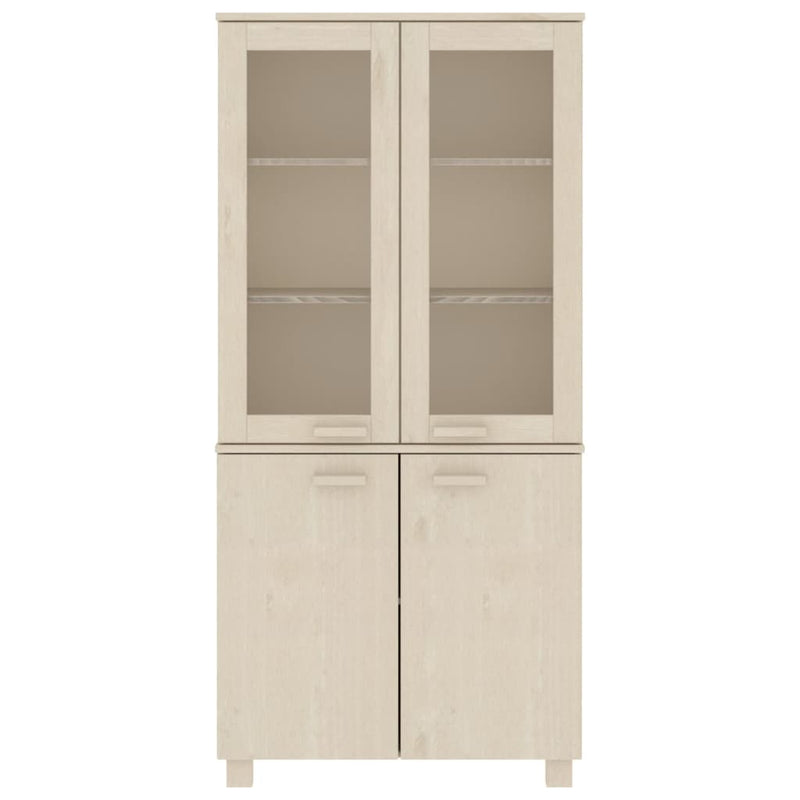 Highboard Massivholz Kiefer Honigbraun