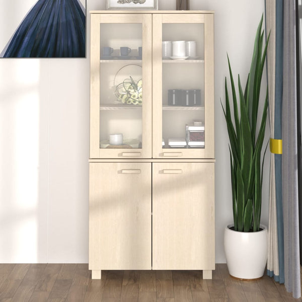 Highboard Massivholz Kiefer Honigbraun