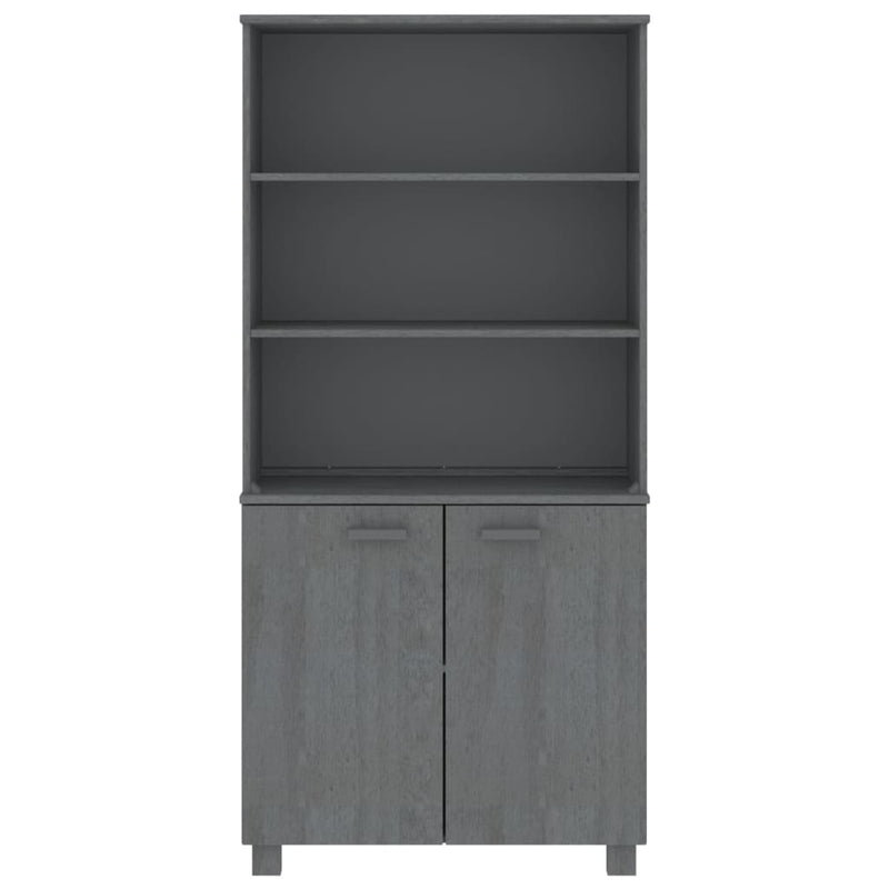 Highboard Massivholz Kiefer Dunkelgrau