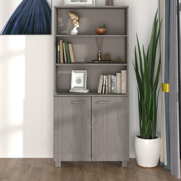 Highboard Massivholz Kiefer Hellgrau