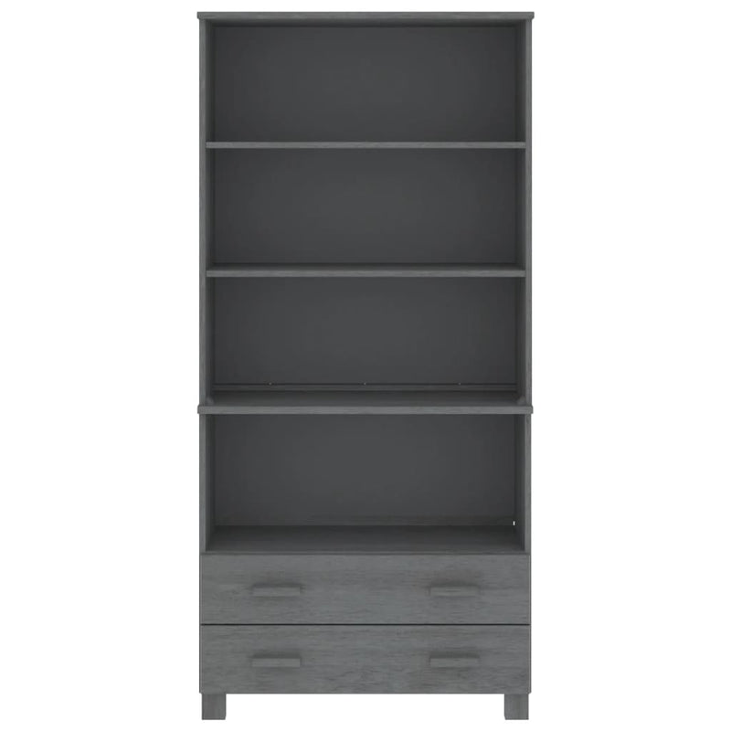 Highboard Massivholz Kiefer Dunkelgrau