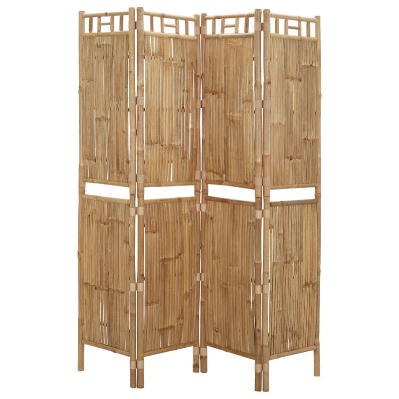 4-tlg. Raumteiler Bambus 160x180 cm