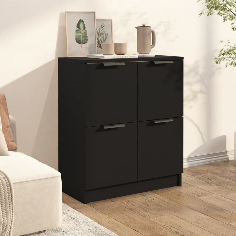 Sideboard Schwarz 60x30x70 cm Holzwerkstoff