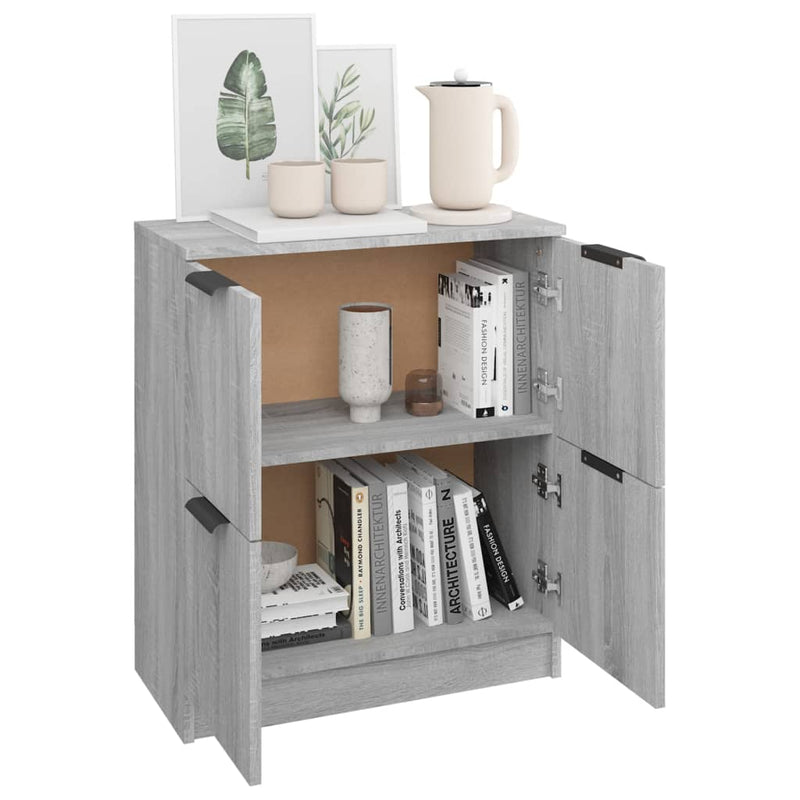 Sideboard Grau Sonoma 60x30x70 cm Holzwerkstoff