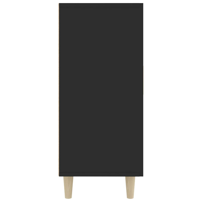 Sideboard Schwarz 90x34x80 cm Holzwerkstoff