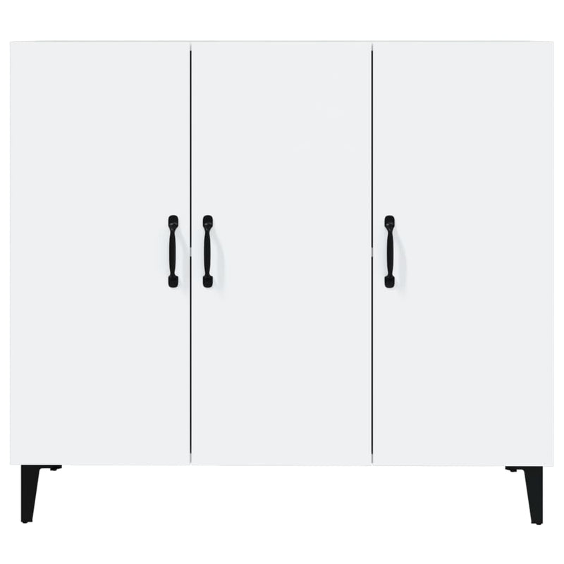 Sideboard Hochglanz-Weiß 90x34x80 cm Holzwerkstoff