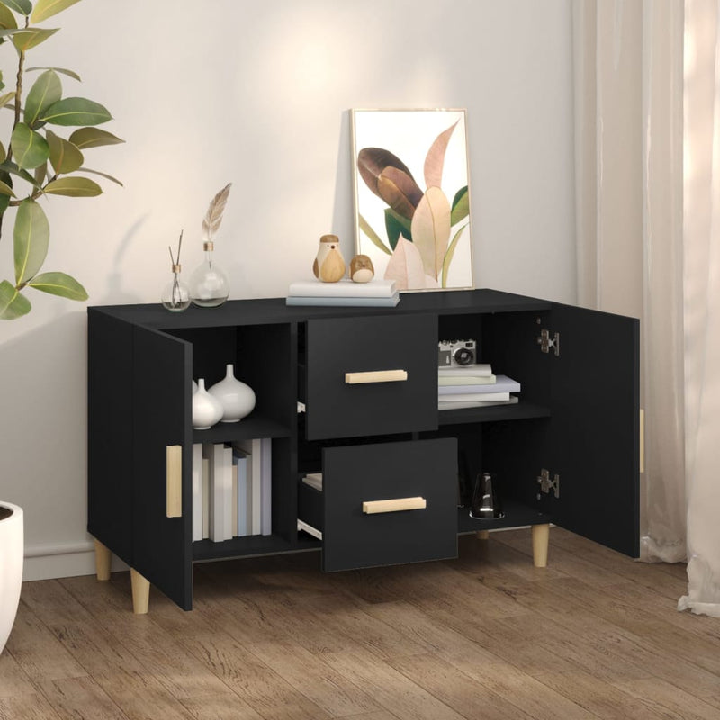 Sideboard Schwarz 100x36x60 cm Holzwerkstoff