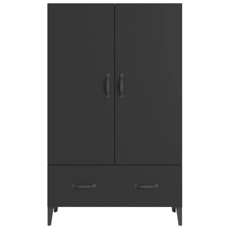 Highboard Schwarz 70x31x115 cm Holzwerkstoff