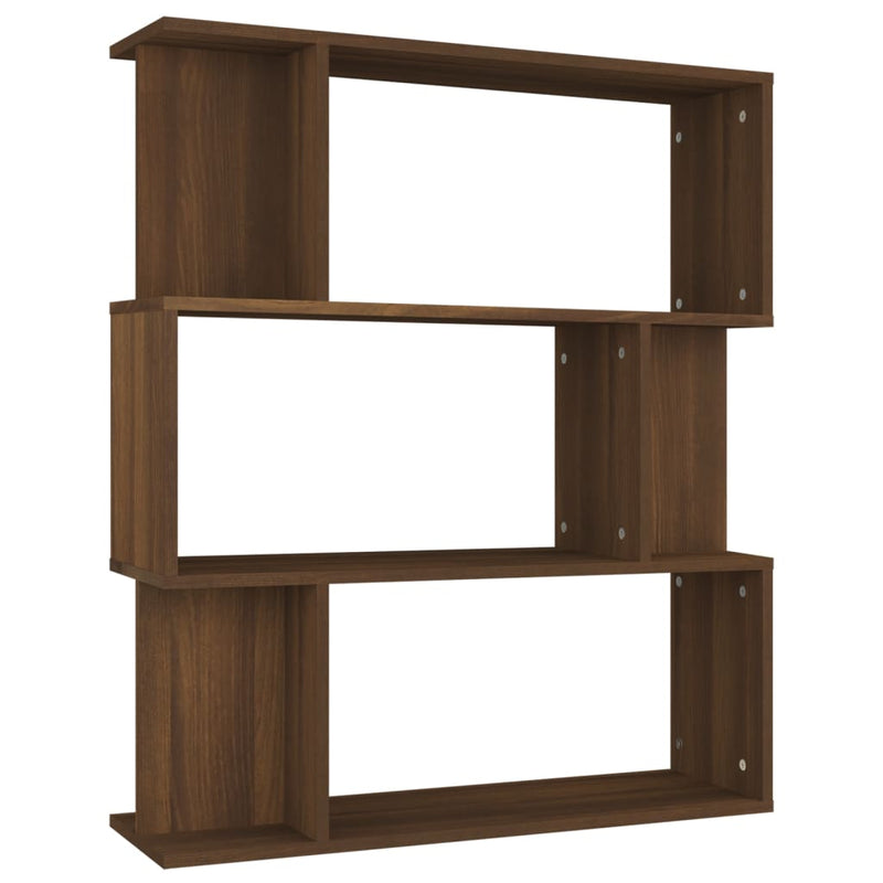 Bücherregal/Raumteiler Braun Eiche 80x24x96 cm Holzwerkstoff