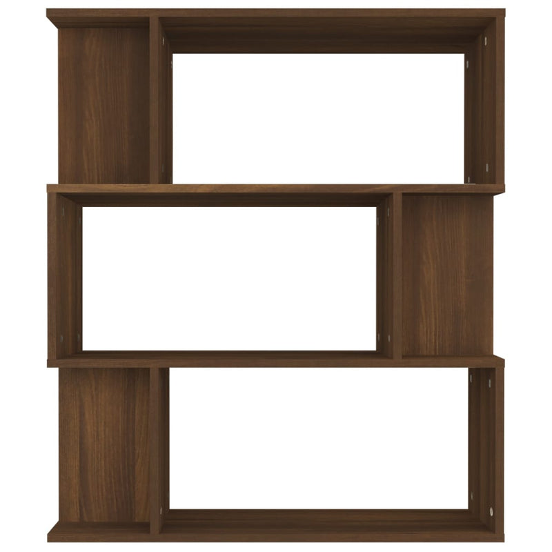 Bücherregal/Raumteiler Braun Eiche 80x24x96 cm Holzwerkstoff