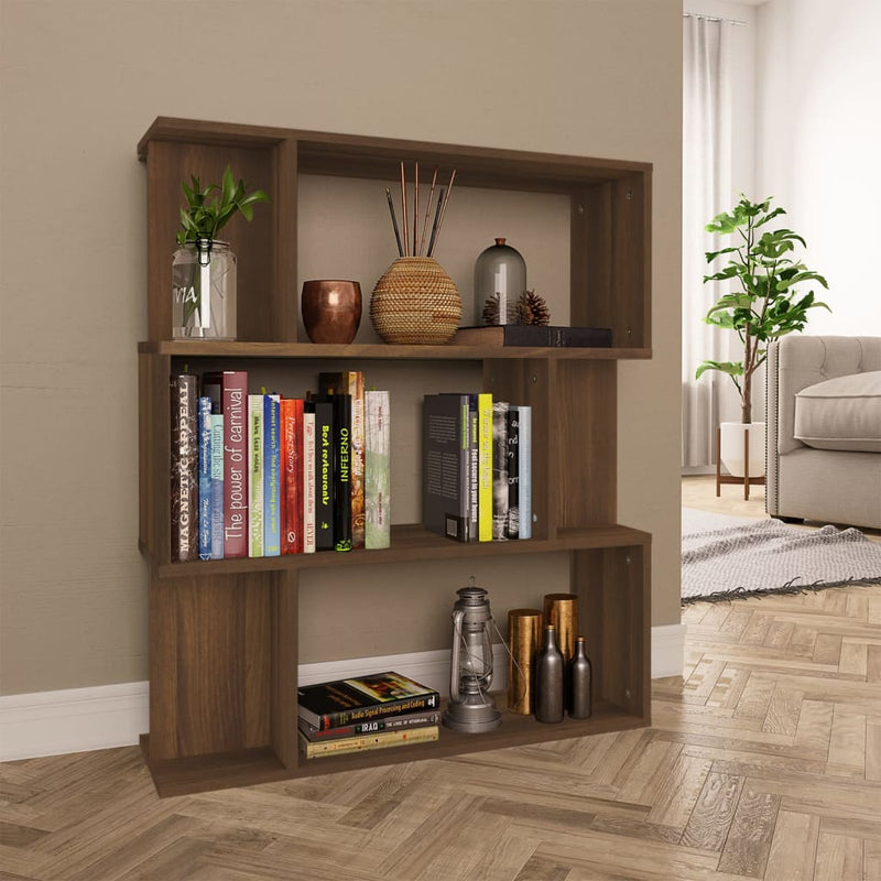 Bücherregal/Raumteiler Braun Eiche 80x24x96 cm Holzwerkstoff