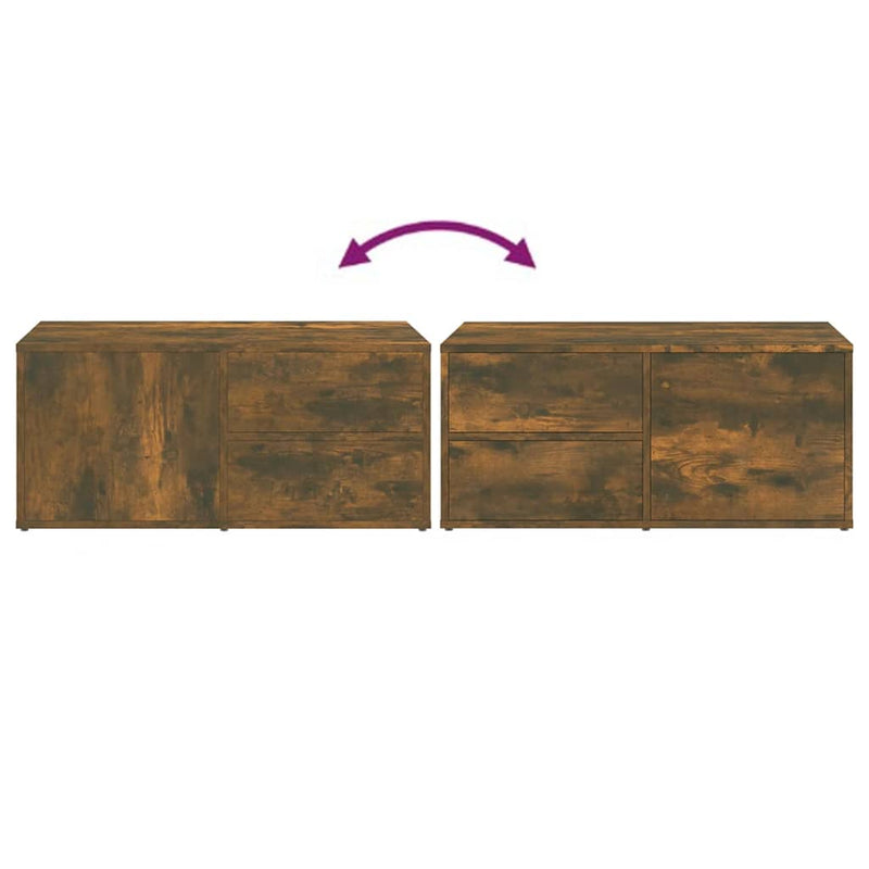 TV-Schrank Räuchereiche 80x34x36 cm Holzwerkstoff