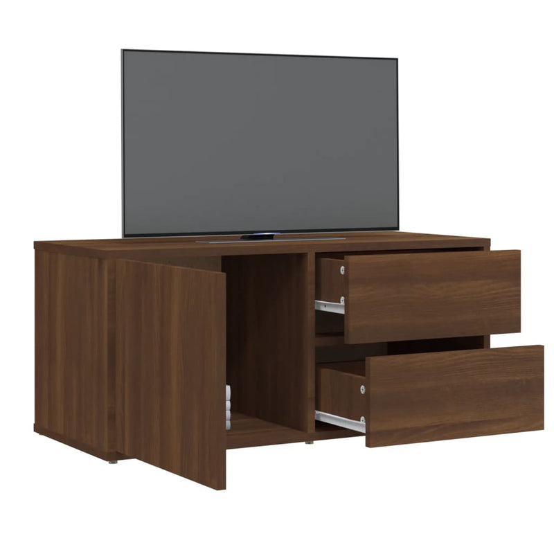 TV-Schrank Braun Eichen-Optik 80x34x36 cm Holzwerkstoff