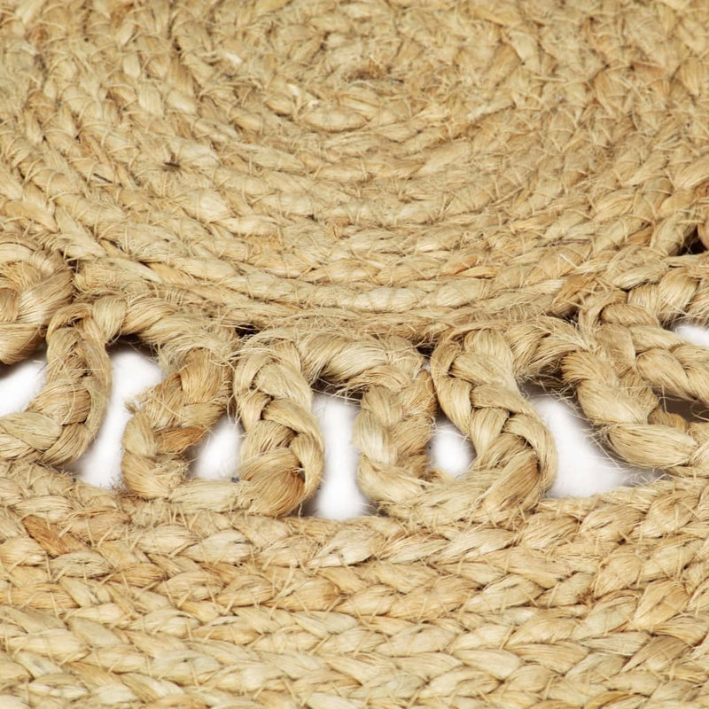 Teppich Handgefertigt Geflochten Jute 210 cm