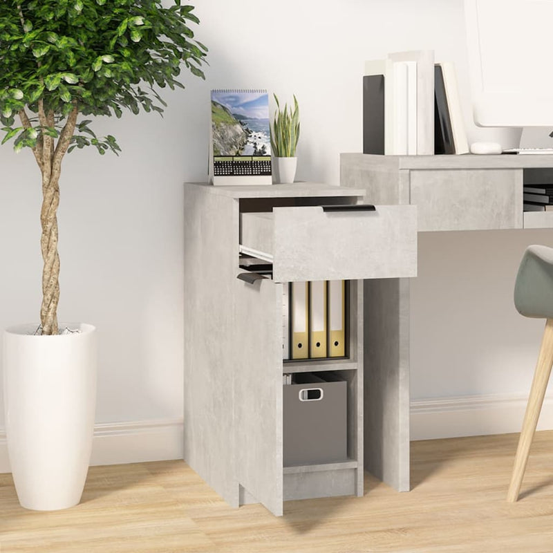 Schreibtischschrank Betongrau 33,5x50x75 cm Holzwerkstoff