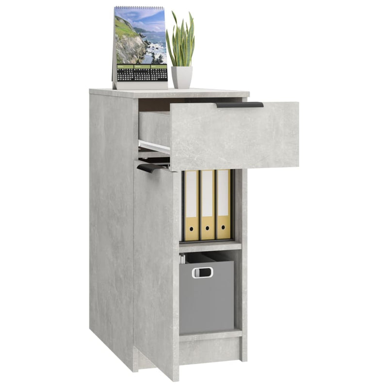 Schreibtischschrank Betongrau 33,5x50x75 cm Holzwerkstoff