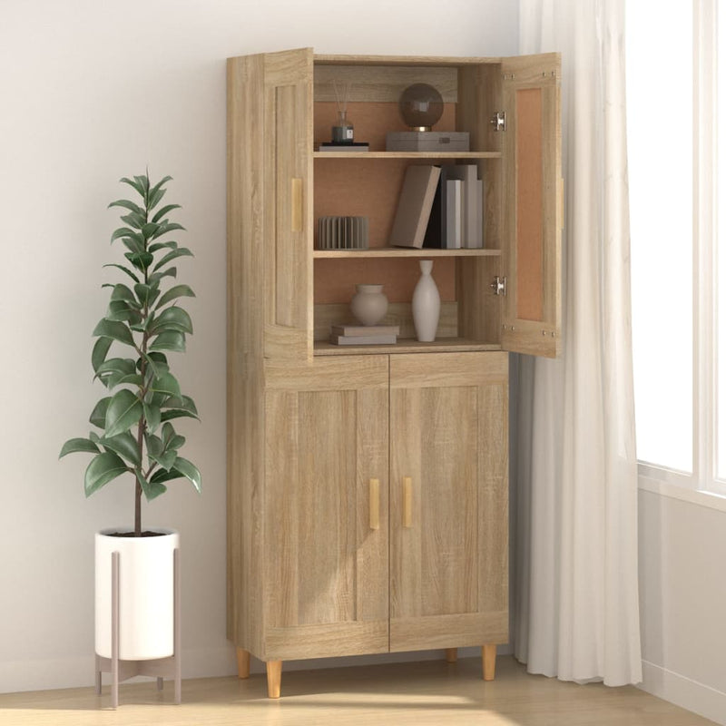 Sideboard Sonoma-Eiche 69,5x34x90 cm Holzwerkstoff