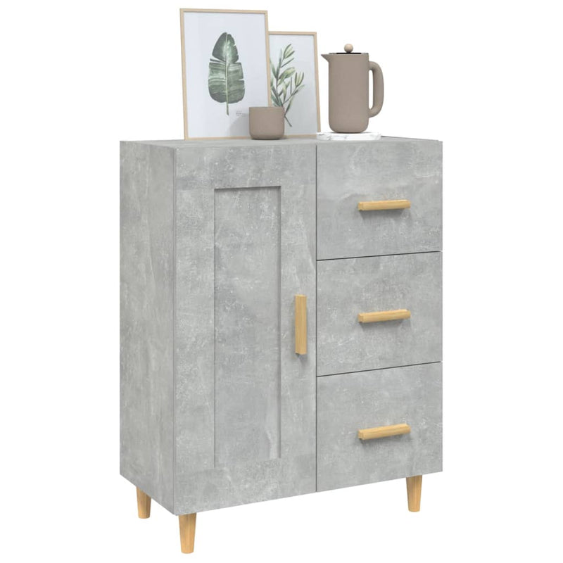 Sideboard Betongrau 69,5x34x90 cm Holzwerkstoff