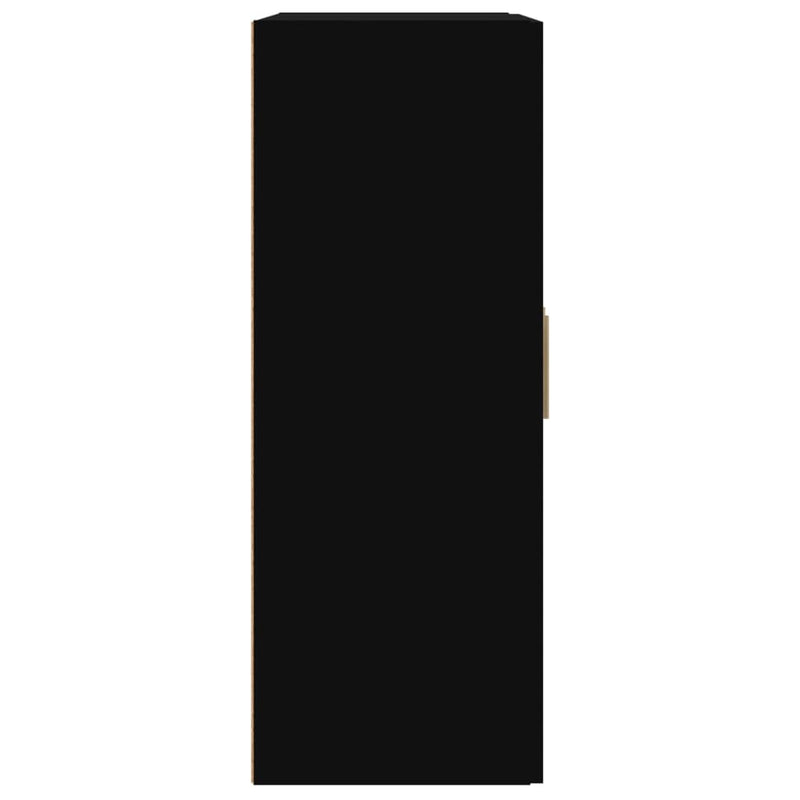 Wandschrank Schwarz 69,5x32,5x90 cm Holzwerkstoff