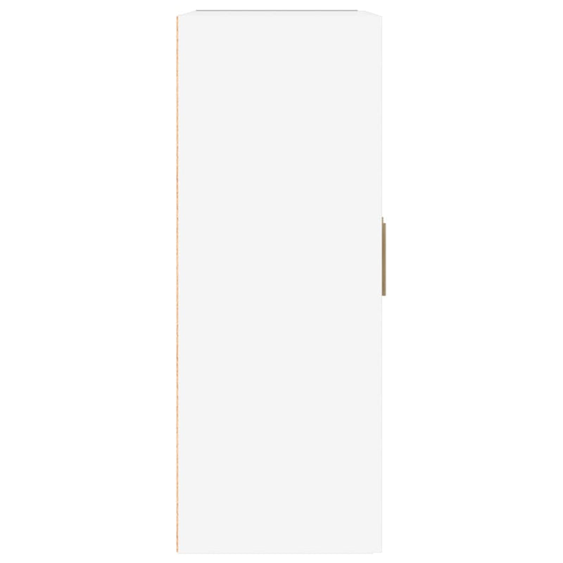 Wandschrank Hochglanz-Weiß 69,5x32,5x90 cm Holzwerkstoff