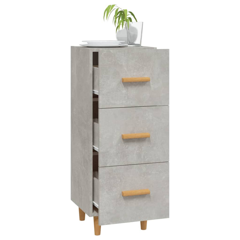 Sideboard Betongrau 34,5x34x90 cm Holzwerkstoff