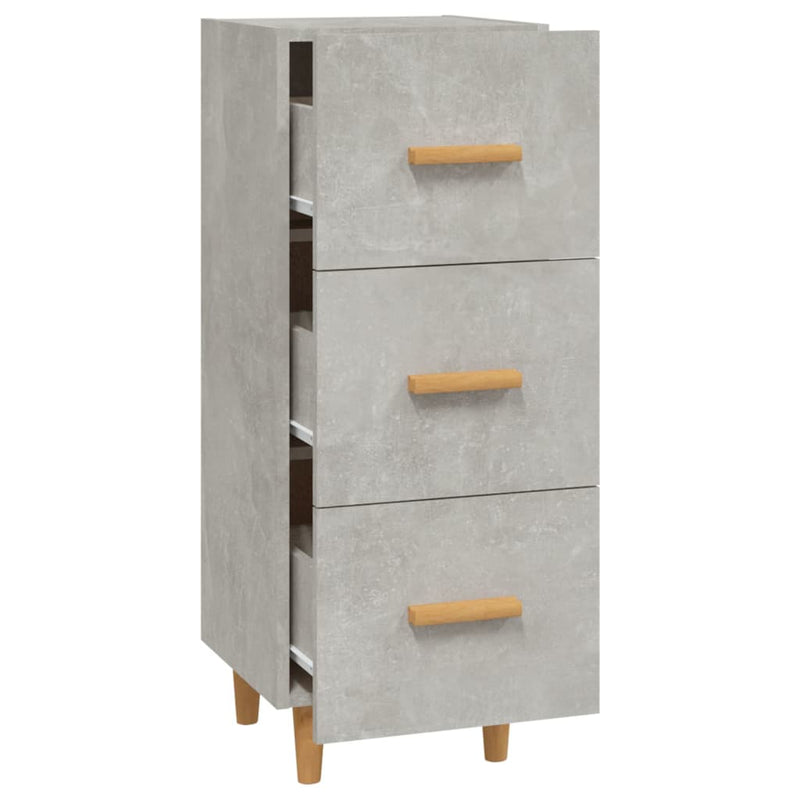 Sideboard Betongrau 34,5x34x90 cm Holzwerkstoff