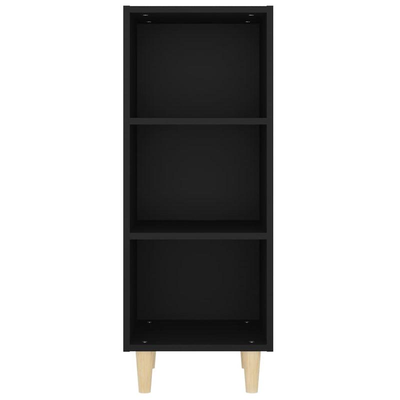 Sideboard Schwarz 34,5x32,5x90 cm Holzwerkstoff