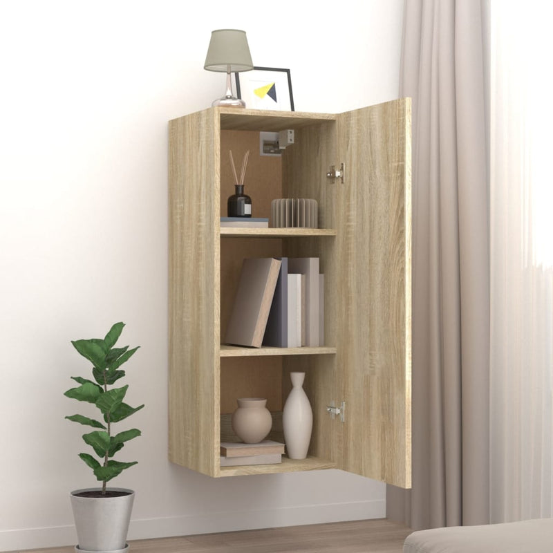 Wandschrank Sonoma-Eiche 34,5x34x90 cm Holzwerkstoff