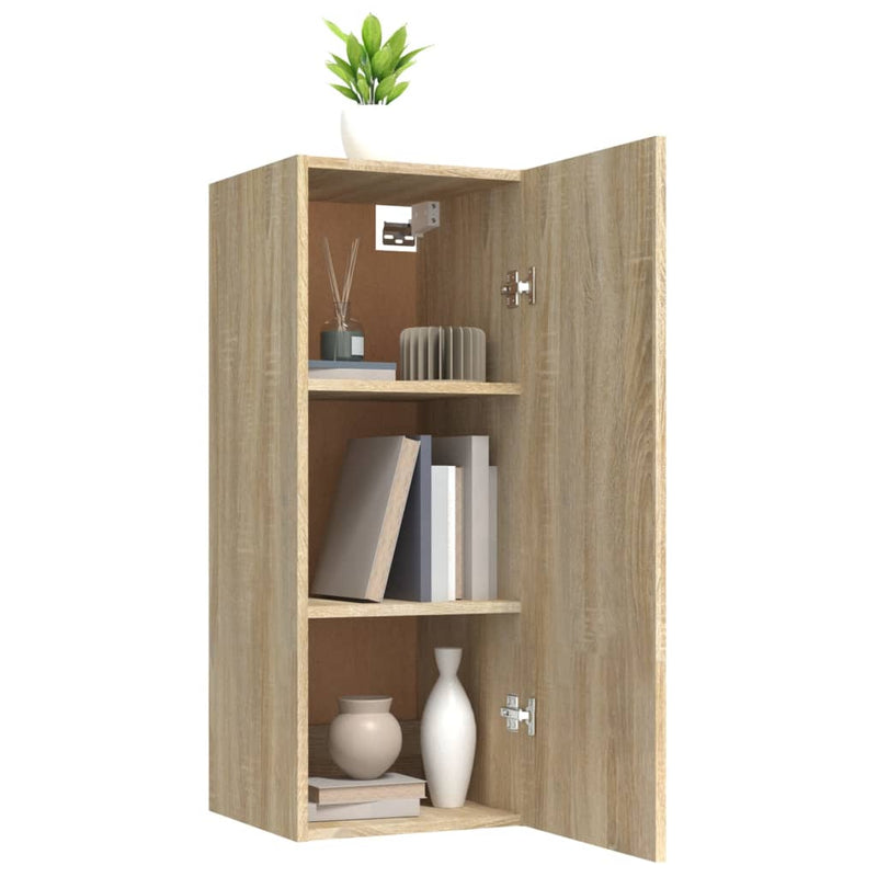 Wandschrank Sonoma-Eiche 34,5x34x90 cm Holzwerkstoff