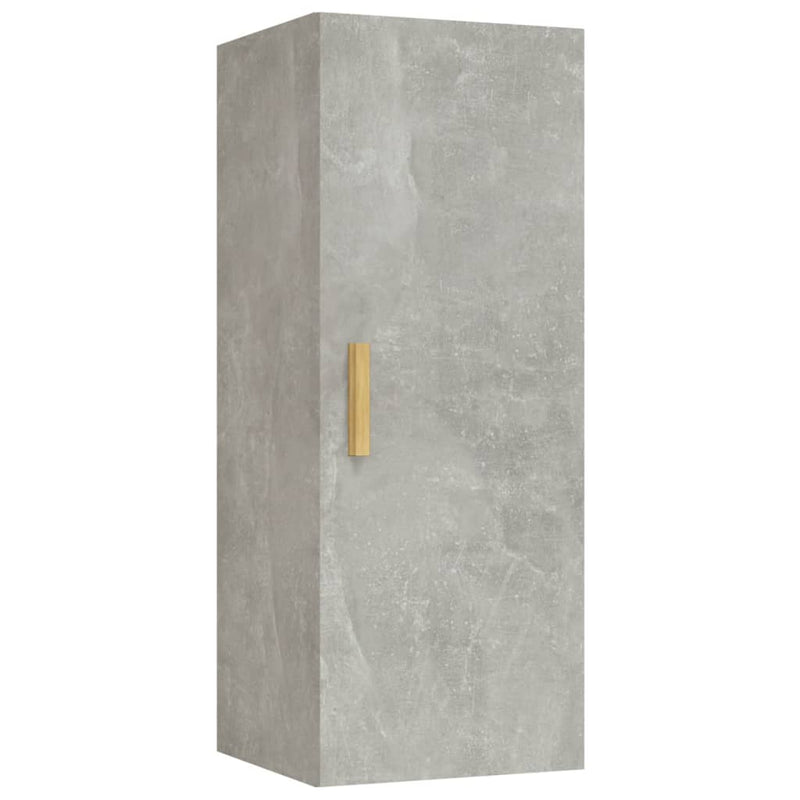 Wandschrank Betongrau 34,5x34x90 cm Holzwerkstoff