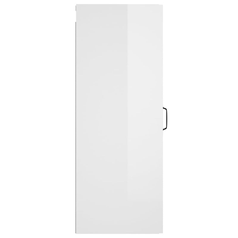 Hängeschrank Hochglanz-Weiß 34,5x34x90 cm Holzwerkstoff