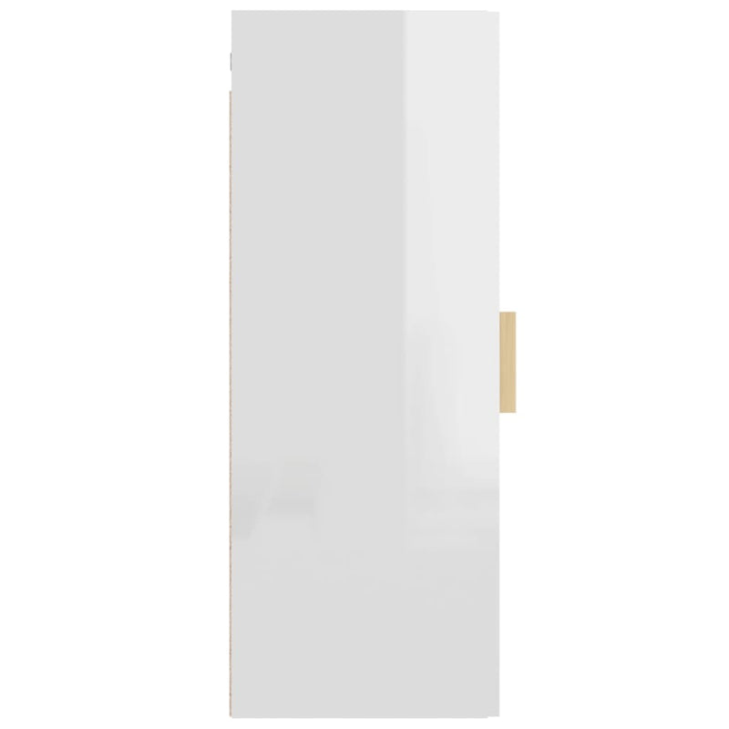 Hängeschrank Hochglanz-Weiß 34,5x34x90 cm