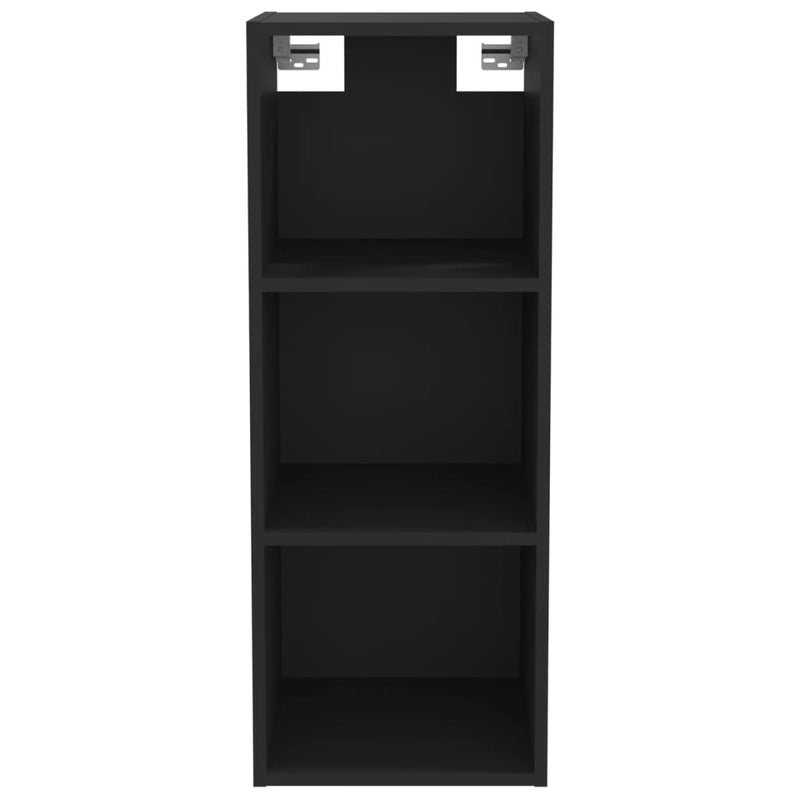 Wandschrank Schwarz 34,5x32,5x90 cm Holzwerkstoff