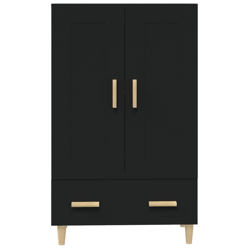 Highboard Schwarz 70x31x115 cm Holzwerkstoff