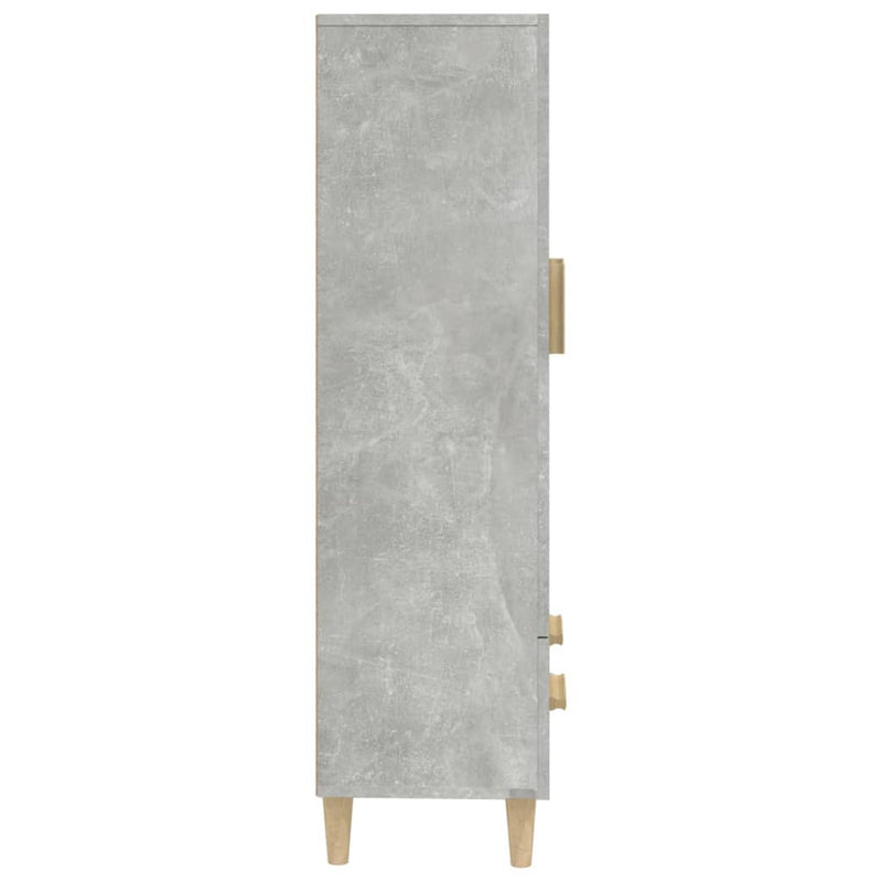 Highboard Betongrau 70x31x115 cm Holzwerkstoff