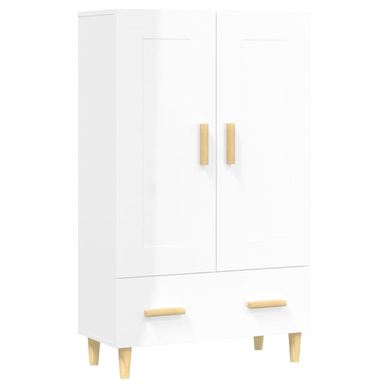 Highboard Hochglanz-Weiß 70x31x115 cm Holzwerkstoff