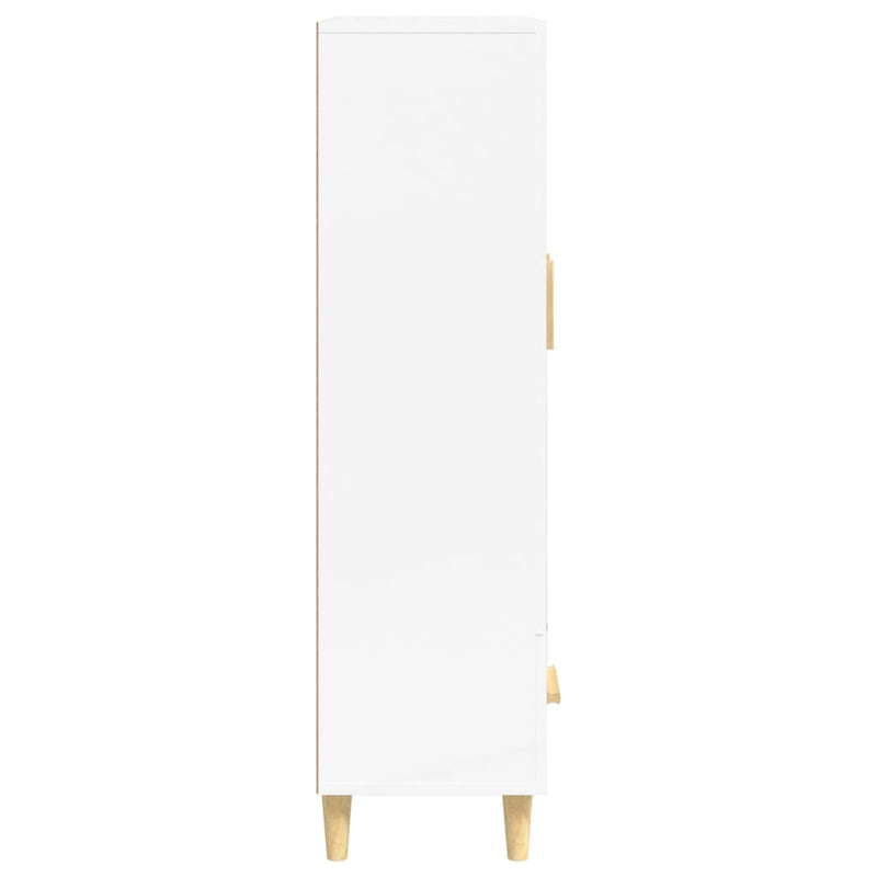 Highboard Hochglanz-Weiß 70x31x115 cm Holzwerkstoff
