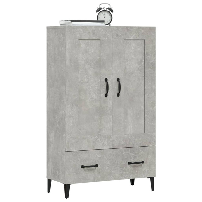 Highboard Betongrau 70x31x115 cm Holzwerkstoff