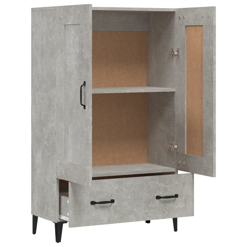 Highboard Betongrau 70x31x115 cm Holzwerkstoff