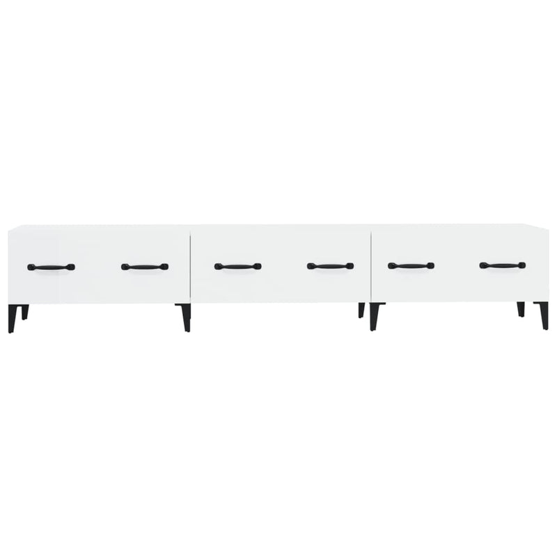 TV-Schrank Hochglanz-Weiß 150x34,5x30 cm Holzwerkstoff