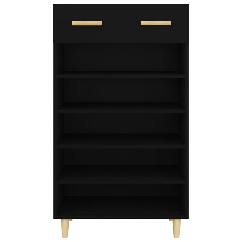 Schuhschrank Schwarz 60x35x105 cm Holzwerkstoff