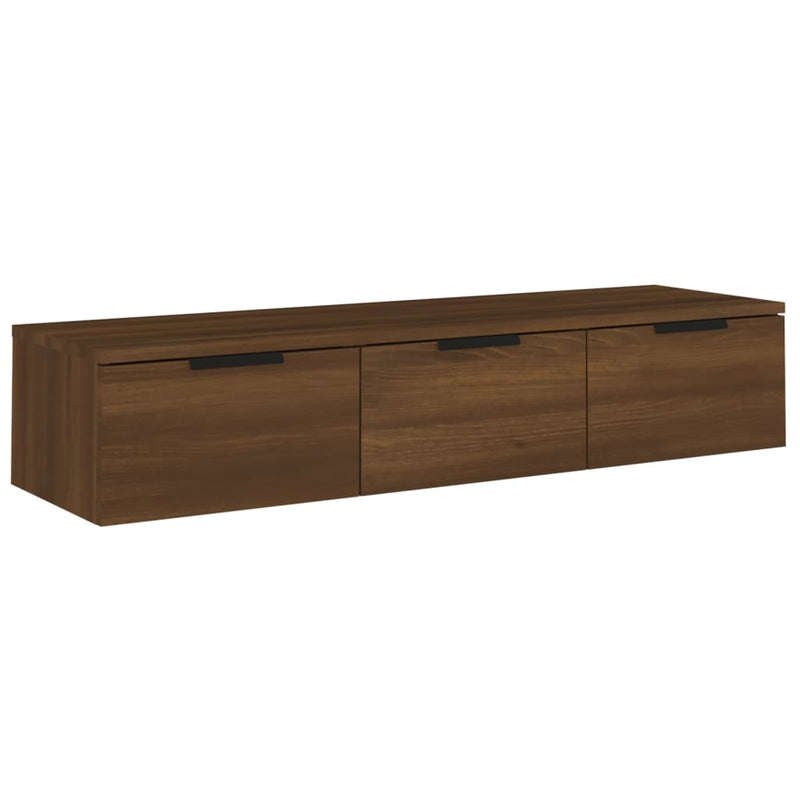 Wandschrank Braun Eichen-Optik 102x30x20 cm Holzwerkstoff