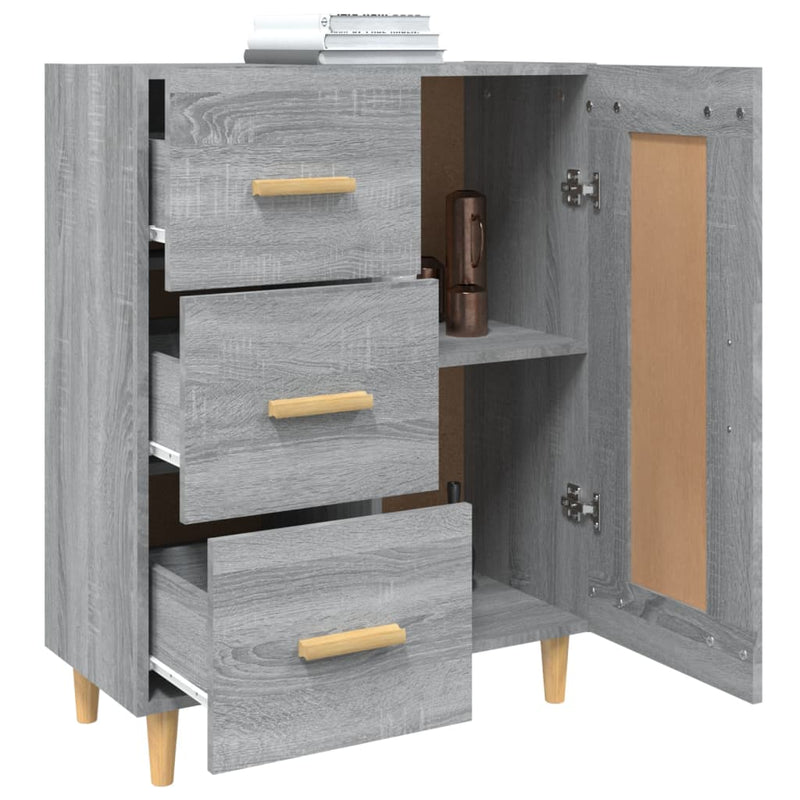 Sideboard Grau Sonoma 69,5x34x90 cm Holzwerkstoff