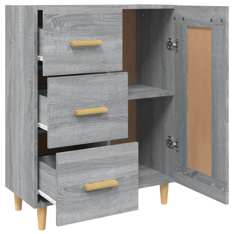 Sideboard Grau Sonoma 69,5x34x90 cm Holzwerkstoff