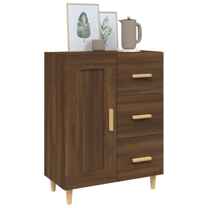 Sideboard Braun Eichen-Optik 69,5x34x90 cm Holzwerkstoff