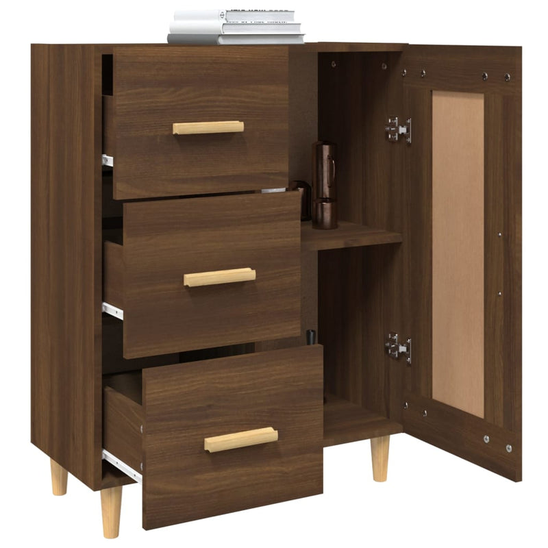 Sideboard Braun Eichen-Optik 69,5x34x90 cm Holzwerkstoff